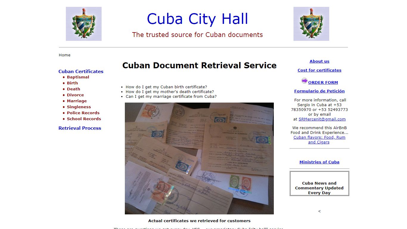 Cuban Birth, Marriage and Death Certificates ...